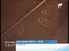 Cinci maşini lovite în doar 2-3 minute