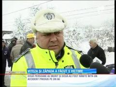 Viteza şi condiţiile meteo a făcut 5 victime pe o șosea din Gorj
