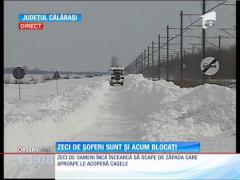 Zeci de șoferi blocați în județul Călărași