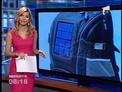 Rucsacul ecologic cu panouri solare