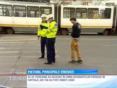 Cel puţin două accidente rutiere grave au loc zilnic în Capitală