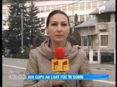 Doi copii din Mehendinți au luat foc în somn