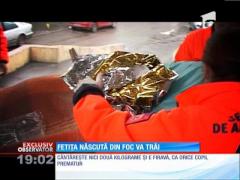 UPDATE!  Gravida incendiată a născut o fetiţă