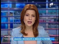 Gravida incendiată a născut o fetiţă!