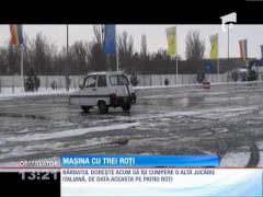 Un brăilean face furori cu maşina cu trei roţi