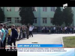 Lanţ uman la cel mai vechi Colegiu din Transilvania