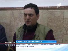 O tânără a murit chiar sub ochii copilului ei