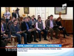 Vladimir Putin, nominalizat la Premiul Nobel pentru Pace