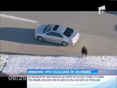 Urmărire spectaculoasă pe strazile din statul american Colorado
