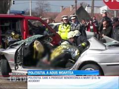 Un poliţist de la Rutieră a provocat un accident îngrozitor la Miercurea Ciuc