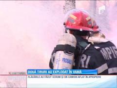 Un TIR a sărit în aer în vama Borş