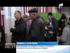 96% dintre locuitorii regiunii Crimeea vor alipirea la Rusia. SUA adopta, chiar astăzi, sancţiuni
