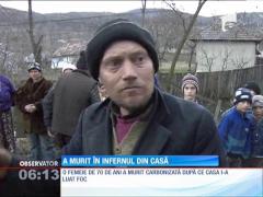 O casă din judeţul Iaşi a luat foc în timp ce o femeie de 70 de ani era înăuntru