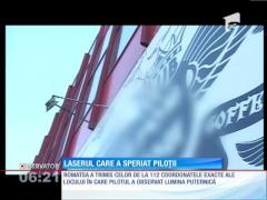 Un laser folosit de un club din oraşul Motru a pus în pericol traficul aerian