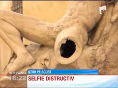 Statuie din secolul al XIX-lea, distrusă de un tânăr care a vrut să-şi facă o poză selfie