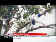 SPECIAL! Campionul la sărituri din copac