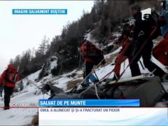 Bucegi: Si-au riscat viaţa pe crestele înzăpezite să-l salveze pe un bărbat care şi-a rupt piciorul