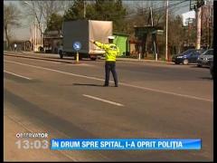 O gravidă în travaliu, oprită de poliţie! Soţul se grăbea la spital şi n-a ţinut cont de radar