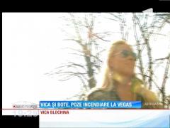 Vica Blochina şi Cătălin Botezatu, aproape dezbrăcaţi în piscină