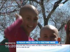 S-a tuns zero în semn de solidaritate cu prietena ei, bolnavă de cancer