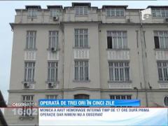 O tânără cu o sarcină extrauterină a fost operată de trei ori în cinci zile