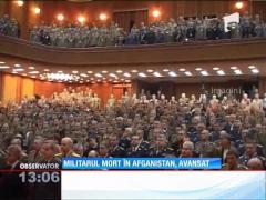 Militarul mort în Afganistan a fost avansat la gradul de sublocotenent post-mortem