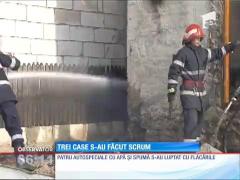 Un incendiu violent a lăsat pe drumuri 3 familii