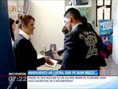 Absolvenții ar lucra, dar pe bani mulți