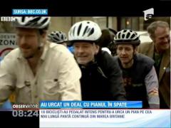 Pianist tras de 18 biciclişti, repetiție pentru Turul Franţei