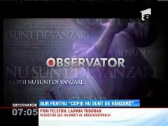 Campania "Copiii nu sunt de vânzare" a primit medalia de aur în cadrul competiţiei "New York Festivals"!
