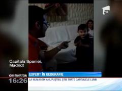 Incredibil! La doar doi ani este expert în geografie