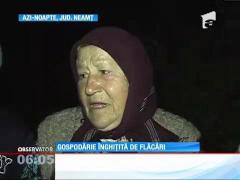 Incendiu violent într-o localitate din judeţul Neamţ