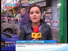 Jaf armat la o casă de schimb valutar din Capitală!