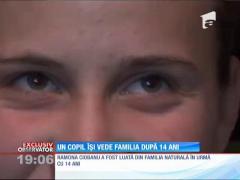 Un copil își vede familia după 14 ani