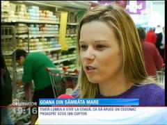 Românii au invadat magazinele, au cumpărat cozonaci la metru şi drob la kilogram