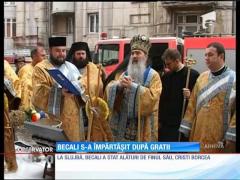 La Poarta Albă, sărbătoarea e mai modestă! Gigi Becali s-a spovedit şi s-a împărtăşit