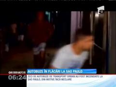 Incendiu violent într-un depou de autobuze din Brazilia