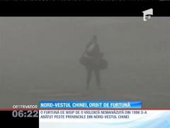 VIDEO! Imagini desprinse parcă din filmele SF: O furtună de nisip a lovit nord-vestul Chinei