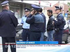 Incendiu la o bancă din Bistrița