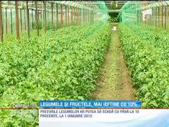 Fructele şi legumele, mai iefine cu 10%