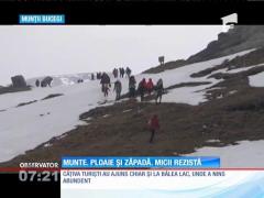 Grătarele s-au încins şi pe zăpadă! Micii au sfârâit, vinul a curs iar turiştii s-au bătut cu bulgări
