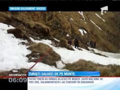 Turiști salvați de pe munte
