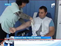 Campania "Donează roşu pentru România"  dă roade