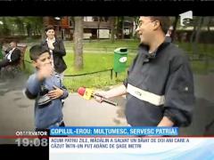 Mădălin, copilul-erou, invitat la Guvern şi recompensat