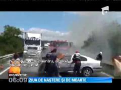 Accident violent în Deva! Un tânăr de 30 de ani a sfârşit ars de viu