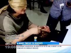 Un bărbat de 69 de ani a murit înecat la un concurs de mâncat biscuiţi