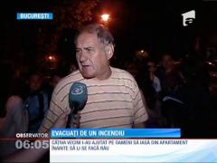 Incendiu într-un bloc din Capitală