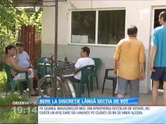 Doar în România! Bere la discreție lângă secția de vot