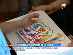 Psihoterapie gratuită pentru copii, de la 1 iunie