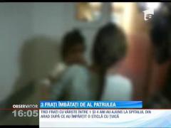 Trei copii s-au îmbătat crunt dintr-o sticlă de țuică